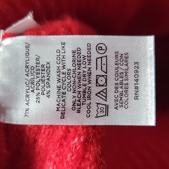 LOFT Size S Red Cardigan with Jeweled Buttons, Excellent Used Condition - Picture 15 of 15